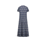 MILK Abito donna maxi con stampa Indaco