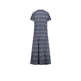 MILK Abito donna maxi con stampa Indaco
