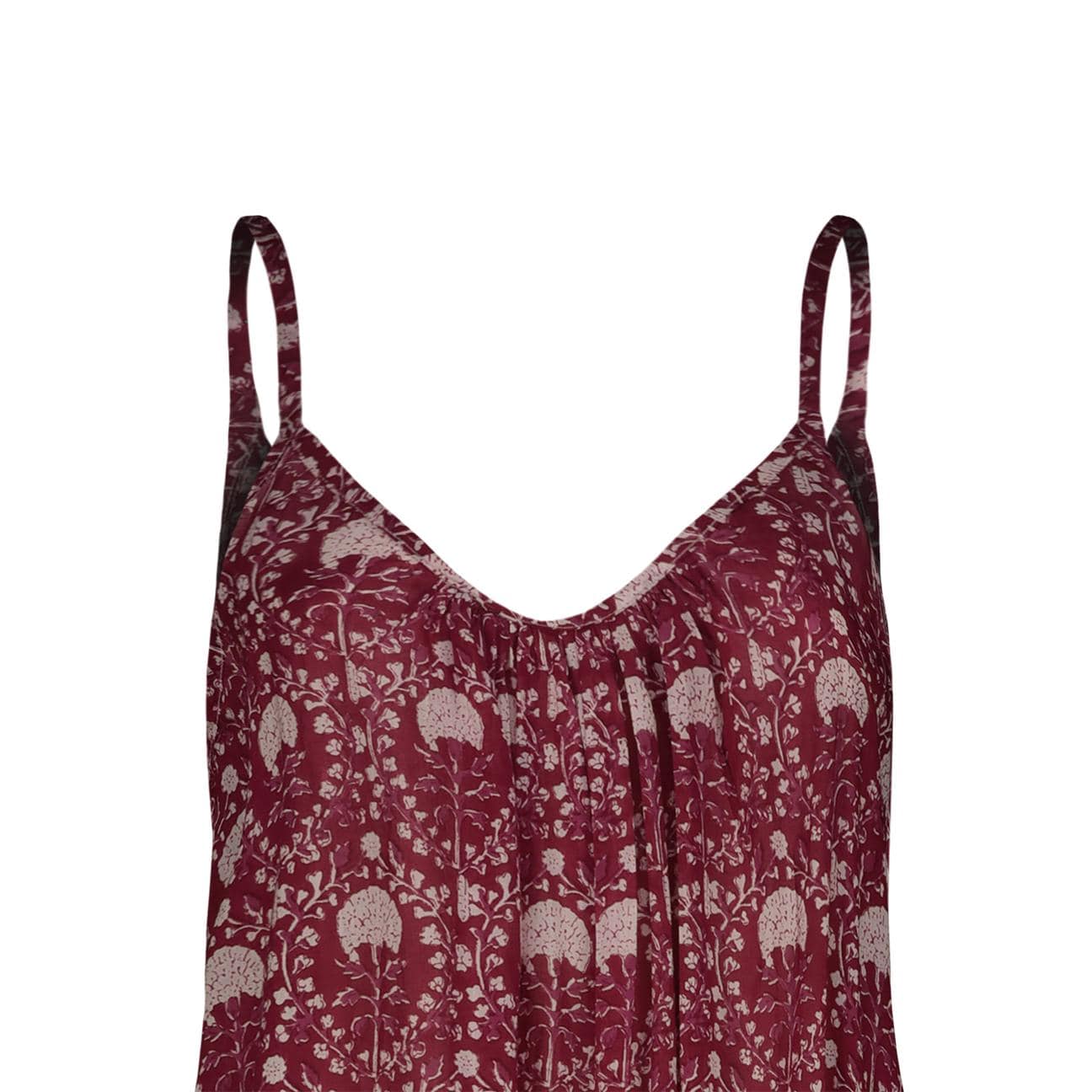 MILK Abito Lungo con Spalline Sottili - Fantasia F