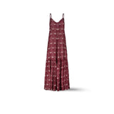 MILK Abito Lungo con Spalline Sottili - Fantasia F