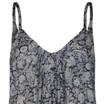 MILK Abito Lungo con Spalline Sottili - Fantasia Floreale Blu