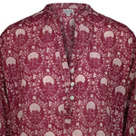 MILK Camicia donna stampafloreale Rubino