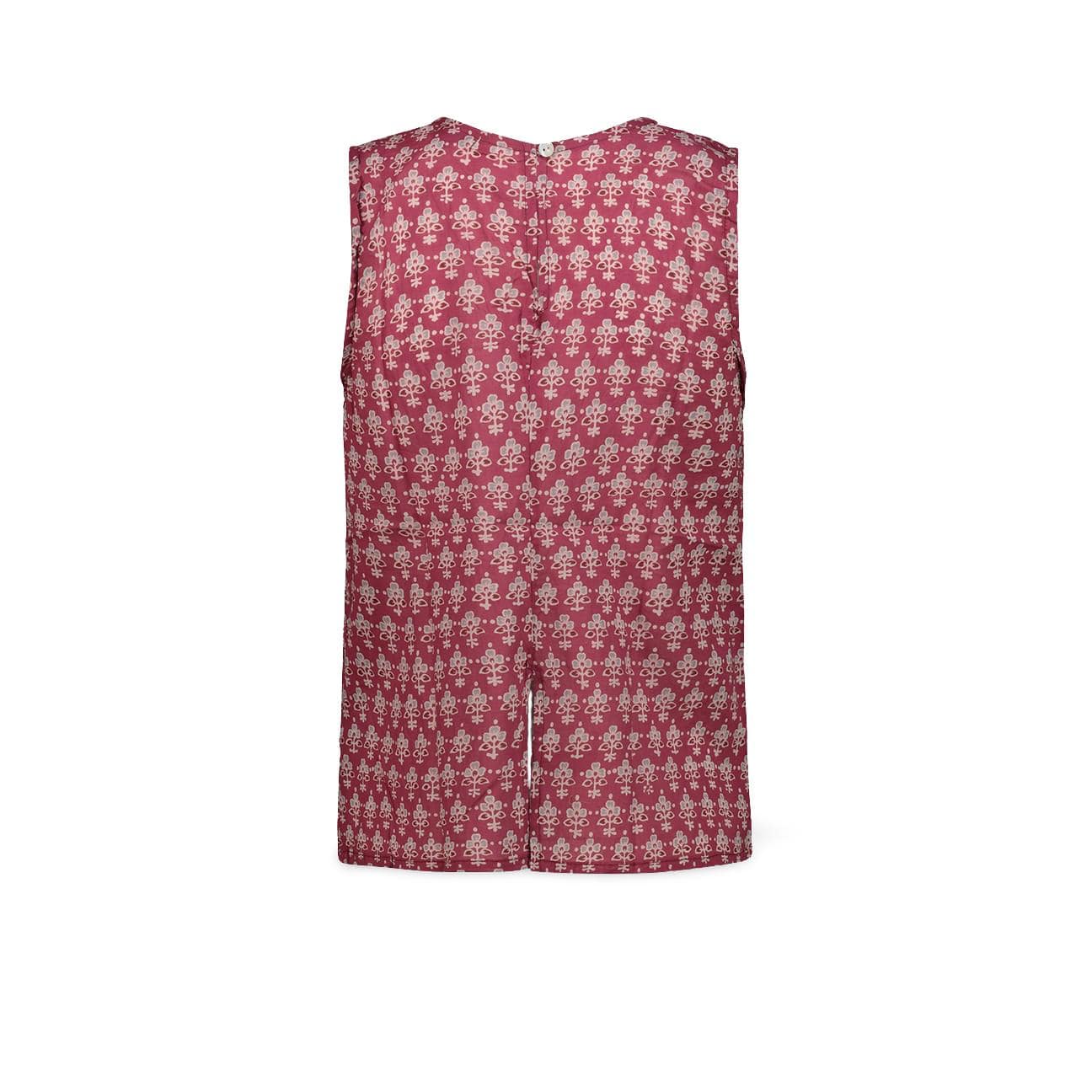 MILK Top donna Senza Maniche in Cotone Rubino