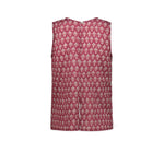 MILK Top donna Senza Maniche in Cotone Rubino