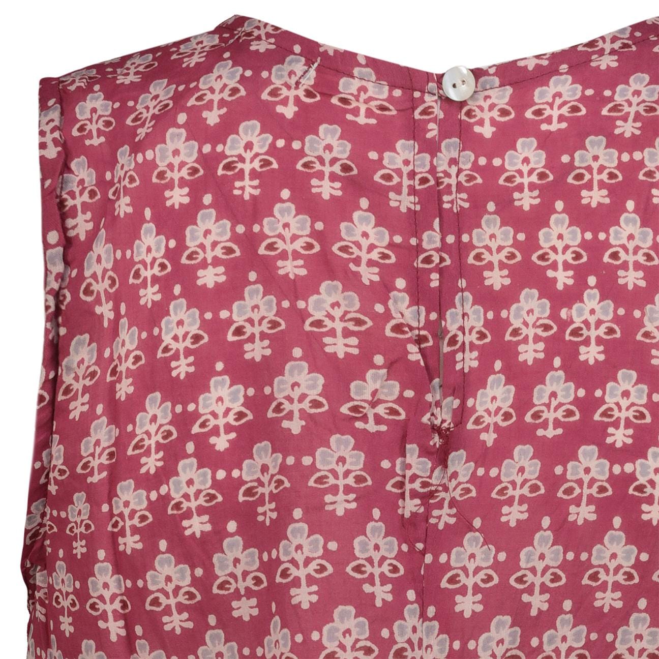 MILK Top donna Senza Maniche in Cotone Rubino