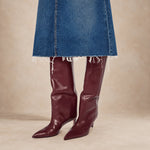 MOTHER Gonna donna in denim The Circle Midi Fray Buckaroo