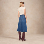MOTHER Gonna donna in denim The Circle Midi Fray Buckaroo