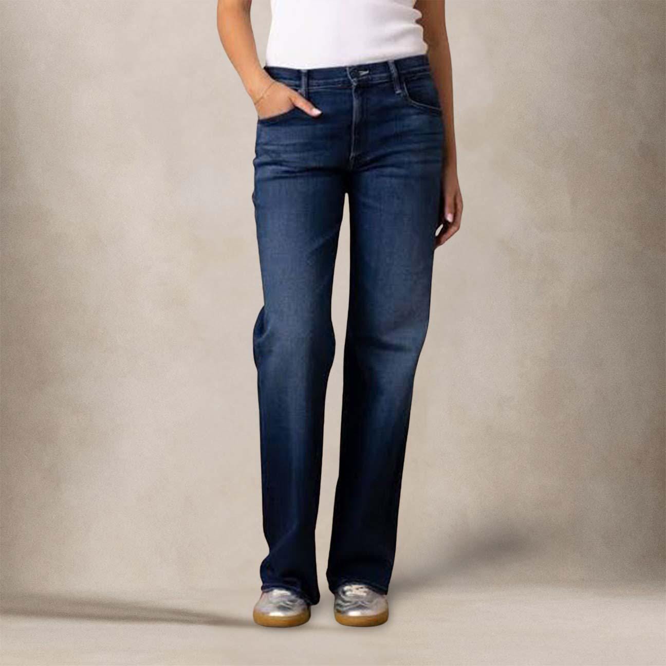 MOTHER Jeans donna The Mid Rise Maven Sneak Blue
