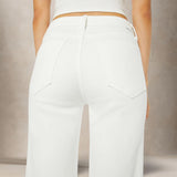 MOTHER Jeans donna The Rambler Zip Ankle Bianco