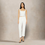 MOTHER Jeans donna The Rambler Zip Ankle Bianco