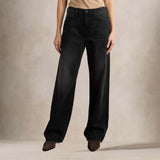 MOTHER Jeans donnaThe Dodger Sneak Mid-rise straight Nero