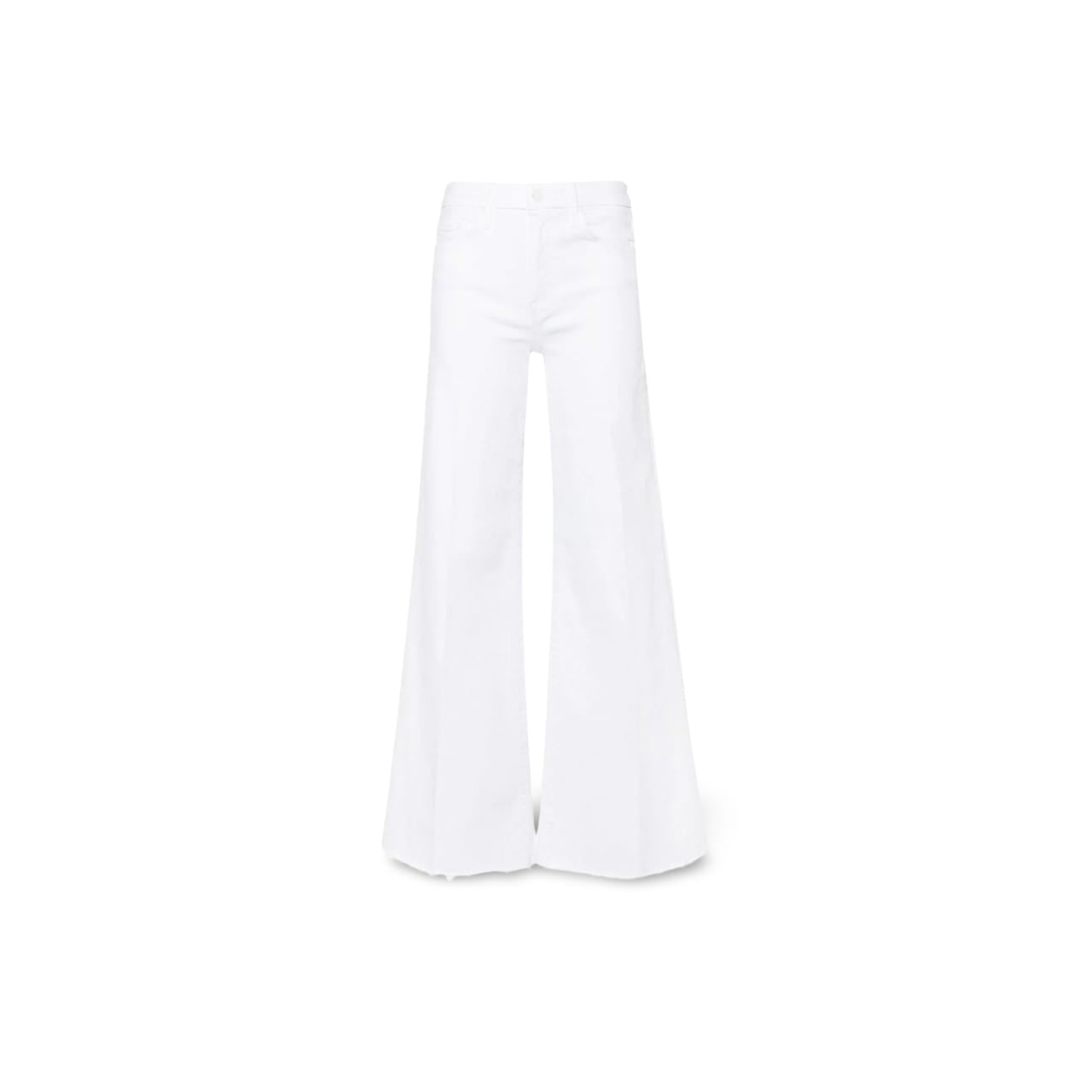MOTHER Jeans The Roller Fray Bianco