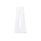 MOTHER Jeans The Roller Fray Bianco