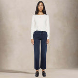 MOTHER Jeanso donna The mid rise Rambler Zip Ankle Blue