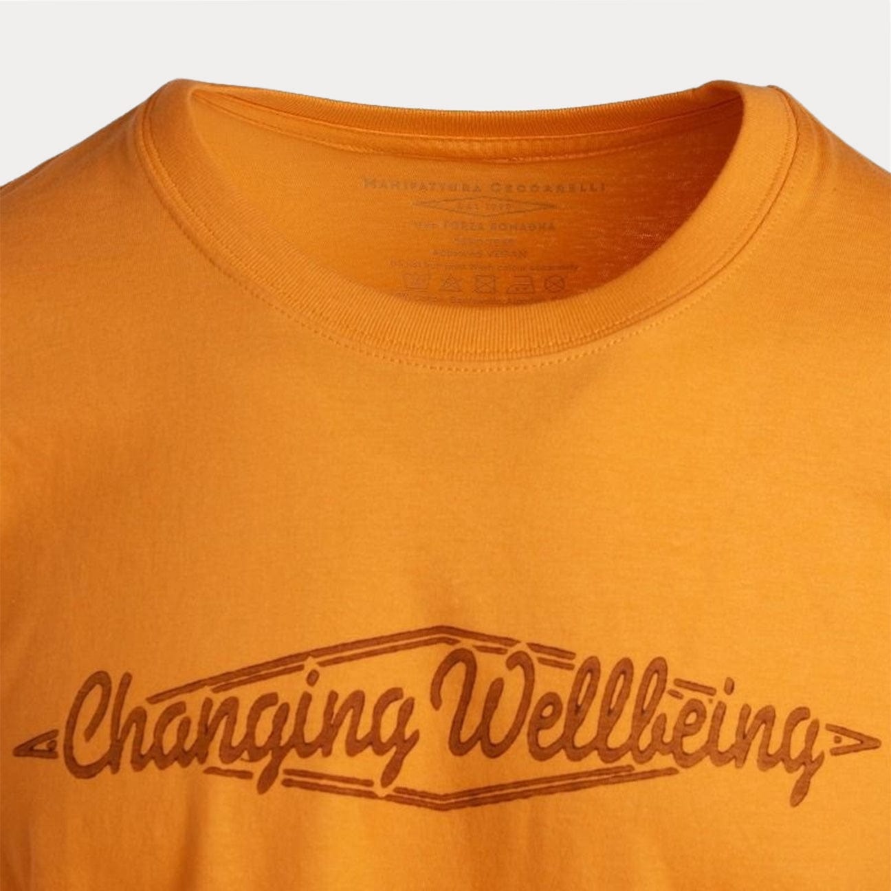 MANIFATTURA CECCARELLI T-Shirt Changing Wellbeing Arancio