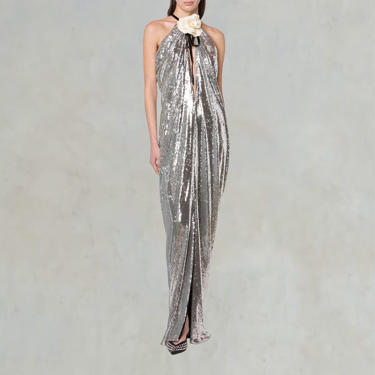 PHILOSOPHY Abito con spacco Argento