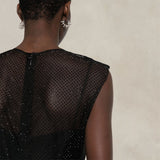 PHILOSOPHY Abito in microstrass Nero