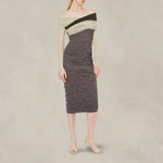 PHILOSOPHY Abito in tulle stretch Longuette Marrone