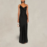 PHILOSOPHY Abito lungo in satin Nero