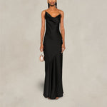 PHILOSOPHY Abito lungo in satin Nero