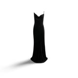 PHILOSOPHY Abito maxi in velluto Nero