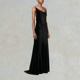 PHILOSOPHY Abito maxi in velluto Nero