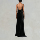 PHILOSOPHY Abito maxi in velluto Nero