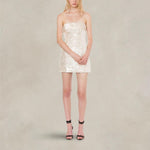 PHILOSOPHY Abito mini donna in paillettes Avorio