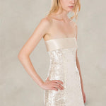 PHILOSOPHY Abito mini donna in paillettes Avorio