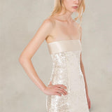 PHILOSOPHY Abito mini donna in paillettes Avorio