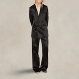 PHILOSOPHY Blazer donna doppiopetto Oversize in Duchesse Nero