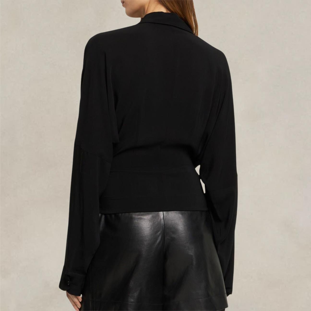 PHILOSOPHY Camicia in techno crepe Nero