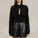 PHILOSOPHY Camicia in techno crepe Nero