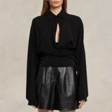 PHILOSOPHY Camicia in techno crepe Nero