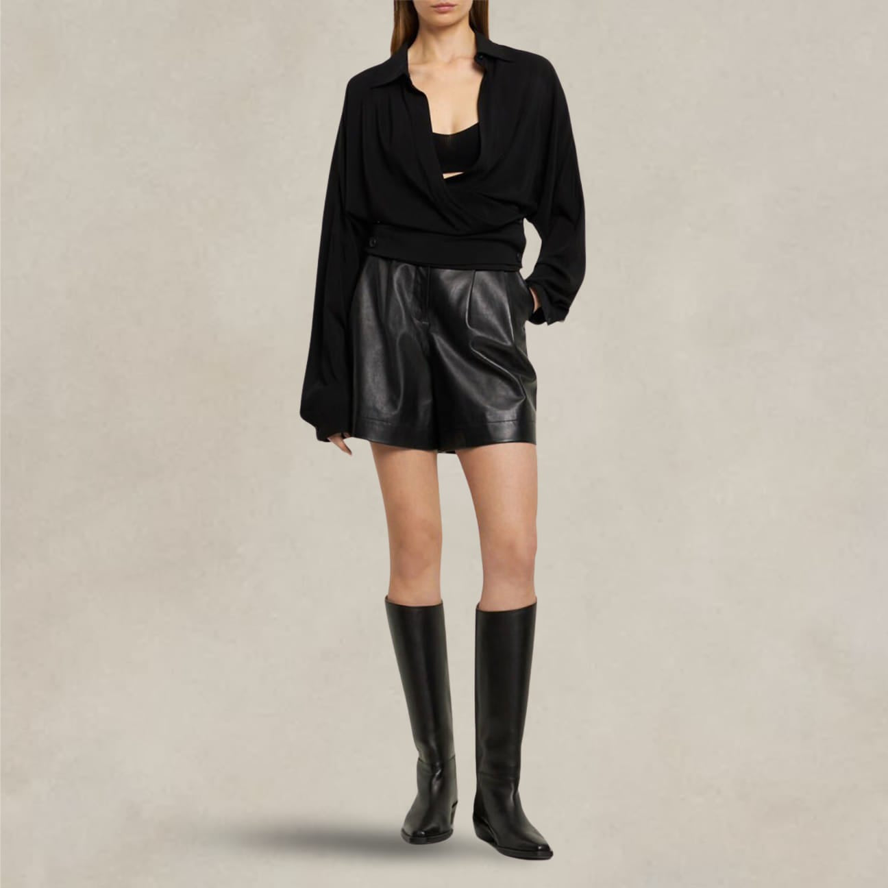 PHILOSOPHY Camicia in techno crepe Nero