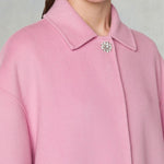 PHILOSOPHY Cappotto in lana double con bottone gioiello