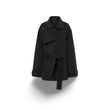 Cappotto midi in panno double Grigio