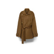 Cappotto midi in panno double Marrone