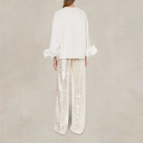 PHILOSOPHY Felpa donna con piume Avorio