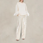 PHILOSOPHY Felpa donna con piume Avorio