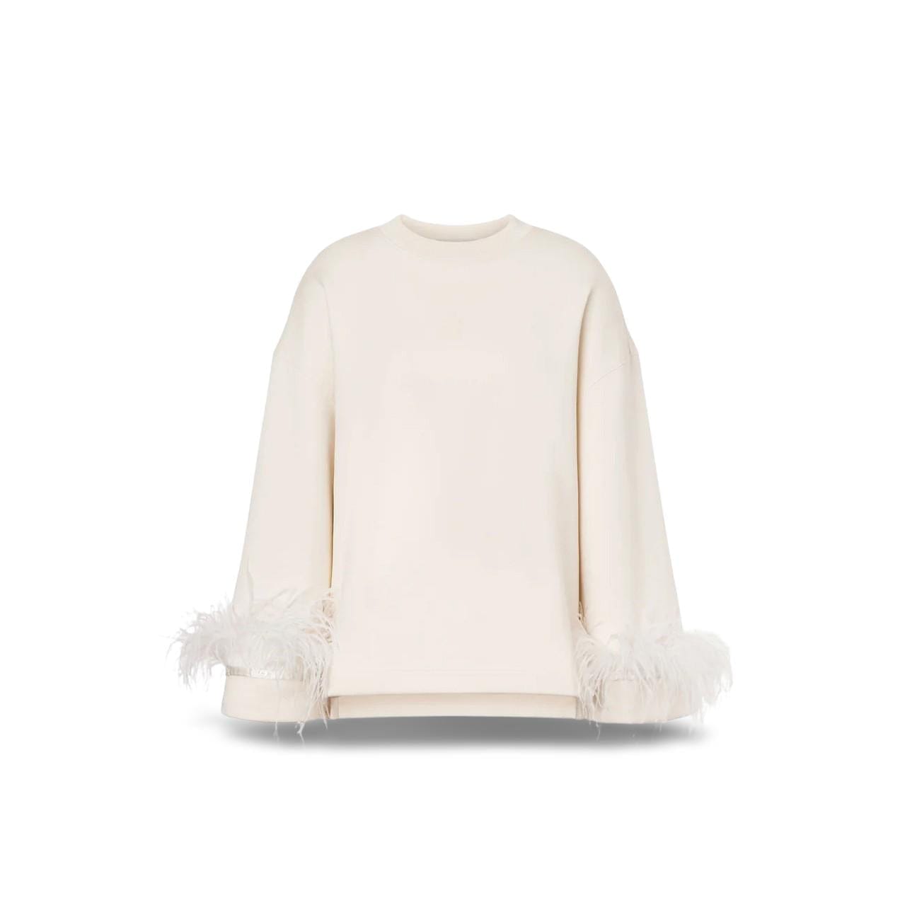 PHILOSOPHY Felpa donna con piume Avorio