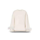 PHILOSOPHY Felpa donna con piume Avorio