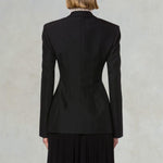 PHILOSOPHY Giacca doppiopetto in tecno grain de Poudre Nero