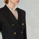 PHILOSOPHY Giacca doppiopetto in tecno grain de Poudre Nero