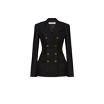 PHILOSOPHY Giacca doppiopetto in tecno grain de Poudre Nero