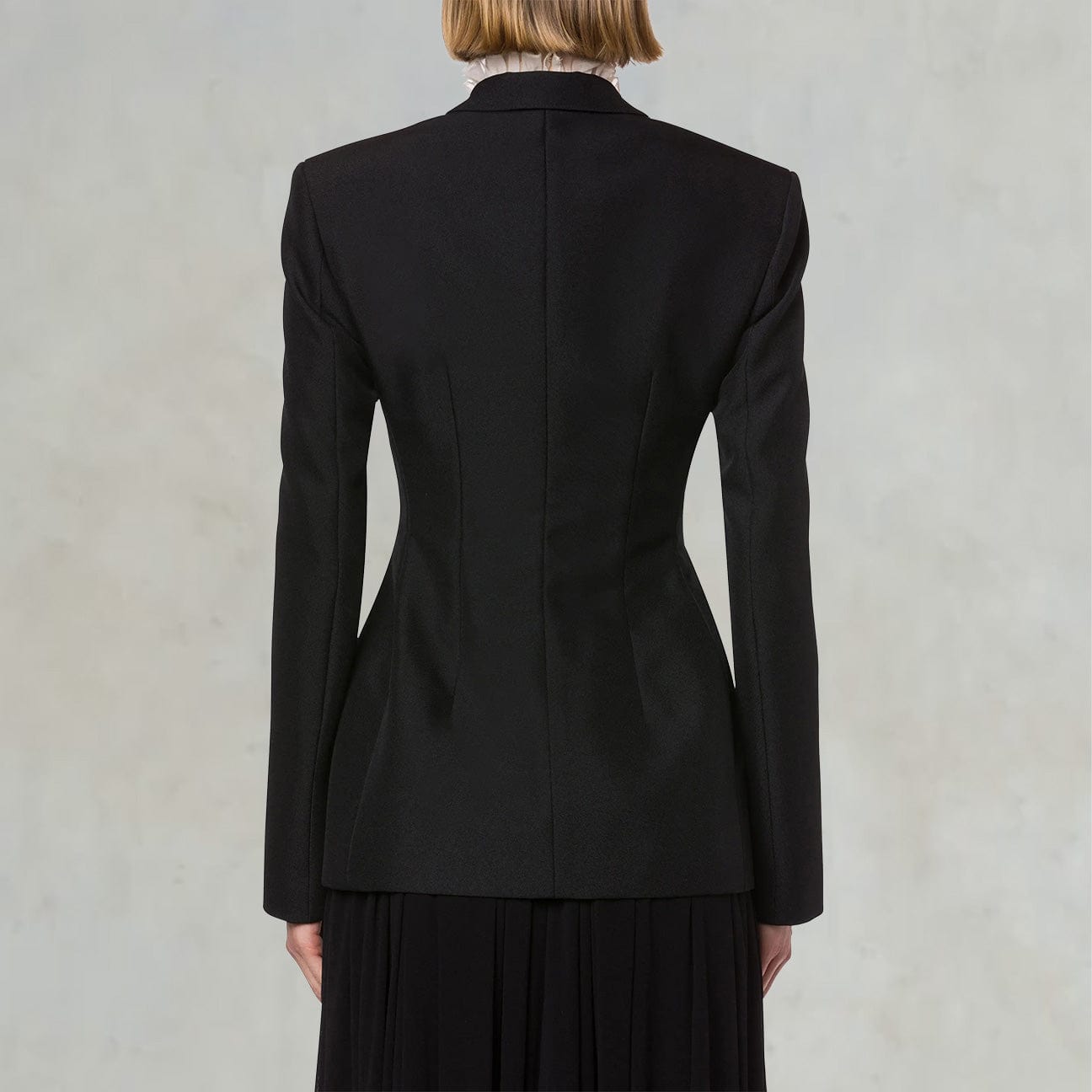 PHILOSOPHY Giacca doppiopetto in tecno grain de Poudre Nero