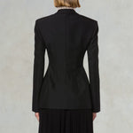 PHILOSOPHY Giacca doppiopetto in tecno grain de Poudre Nero