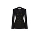 PHILOSOPHY Giacca doppiopetto in tecno grain de Poudre Nero