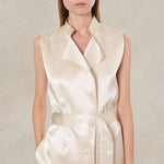 PHILOSOPHY Gilet Maxi donna in duchesse Avorio