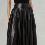 PHILOSOPHY Gonna in ecopelle Nero